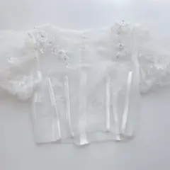 チュール被布【ライトグレー×生成り ライトタイプ】七五三 メロウ 
