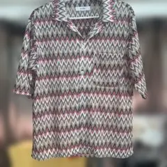 INHERIT 半袖シャツ スタイリッシュsee-through Lサイズ