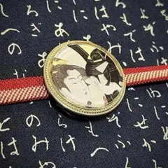 浮世絵＊美人画＊帯留め＊ガラス/和装小物 帯留 着物 浴衣 花魁 帯紐 帯飾り