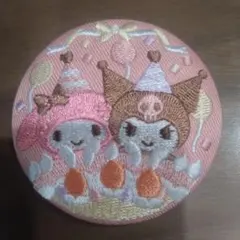 サンリオ刺繍缶バッジ　マイメロ＆クロミ