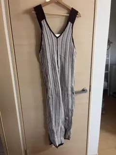 Sea Room Lynn ストライプノースリーブオールインワンS