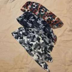 640 반다나 캡, 3개 세트, 이너 캡, 모자, 반다나, 카모플라주