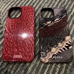 iPhone 15 ケース 2個セット アニマル柄