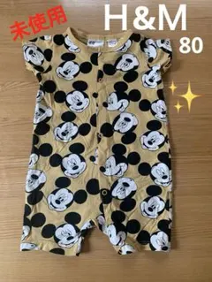 H&Ｍ　ミッキー　ベビーロンパース　80