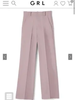GRL センタープレスストレートパンツ ライトピンク[ai07] グレイル