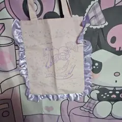 Little Twin Stars Kiki & Lala フリルトートバッグのサムネイル