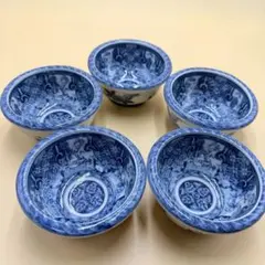 美濃焼 有田焼 龍峰窯 祥瑞玉渕 小鉢 中鉢 5客のサムネイル