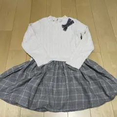 petit main チェック柄 ワンピース 110