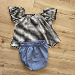 チェック柄 セットアップ 80cm