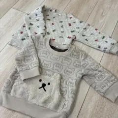 80サイズ 冬用トレーナー２枚セット