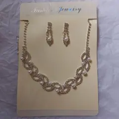 シルバー パール ネックレス ピアスセット