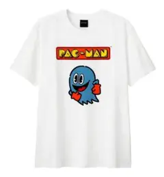 Mサイズ 新品■パックマン■GU コラボ　Tシャツ■半袖(白色/ホワイト)