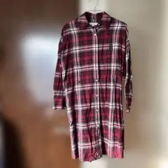Tommy Hilfiger 赤系チェック シャツワンピース