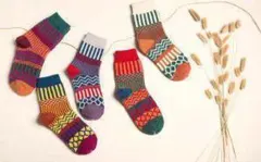 5足セット　エスニック ソックス 韓国  靴下 ジャガード　山ガール