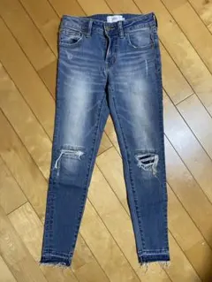 アズールバイマウジー　ダメージ加工スキニーデニムS