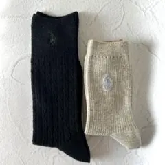 RALPH  LAUREN ポロラルフローレン レディース ソックス 2足セット