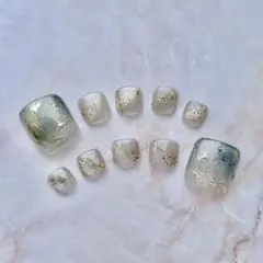 【現品のみSALE】 フットネイルチップ 秋ネイルチップ 星空ネイルチップ