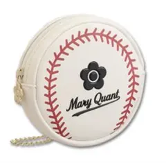 Mary Quant ベースボール ダイカットポーチ（ホワイト）