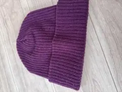 パープル ニット帽