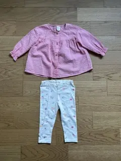 【タグなし新品】値下げ！h&mベビーブラウスセット　80サイズ