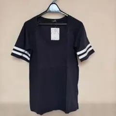 MONROW Vネック Tシャツ XS ダークグレー新品未使用タグ付きのサムネイル