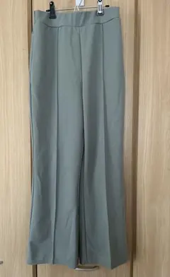 【美品】FLASH BLUE セミフレアセンターパンツＬ