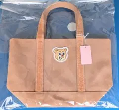 LOVERARY クマ刺繍 トートバッグ ベージュ