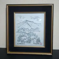 日本アクラス画第一人者大野剛正氏「良き日」(油彩ガラスアクリル絵)希少価値一点物 日本アクラス画第一人者大野剛正氏「良き日」(油彩ガラスアクリル絵