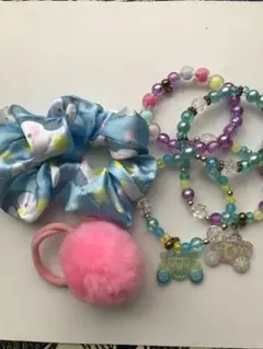 ぽちゃちゃ海のいきものシュシュ