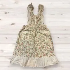 CHIKOFORTE 花柄エプロン フリル　レトロ