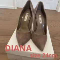 DIANA ダイアナ パンプス 24cm ブラウン ハイヒール