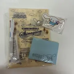 非売品　品川区 シナモロール クリップ　ボールペン　クリアファイル　メモ帳