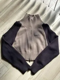 ジップニットカーディガン