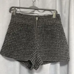 ツイードショートパンツ 千鳥格子柄