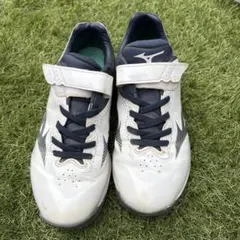 Mizuno スパイク 青/銀 ベルクロ式 27.5センチ - メルカリ