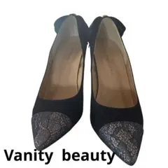 バックリボン パンプス【vanitybeauty】美品23.5センチ結婚式など