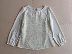Amelier 長袖ブラウス レース アイボリー トップス レディース