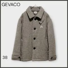 【GEVACO ゲバコ】ウールモッサステンカラーショートコート/ベージュ