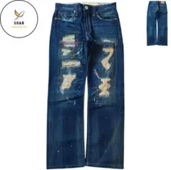 Levi's　Ｗ32　archive　fade　damage　remake