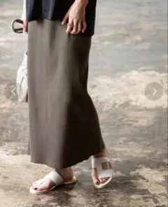 NOBLE トタンテレコタイトスカート　グレー系　ブラウン　カーキ