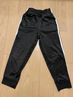 ジャージ　裏起毛　黒　ライン　120