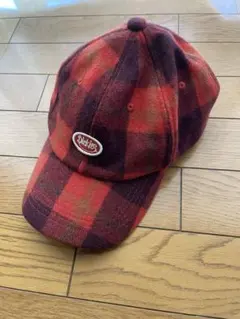 Dickies 赤チェック キャップ
