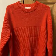 【完売品】UNIQLO JWA リブクルーネックセーター オレンジ Mサイズ
