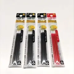 フリクションボール替え芯 0.38mm 黒3本×3セット、赤3本×1セット