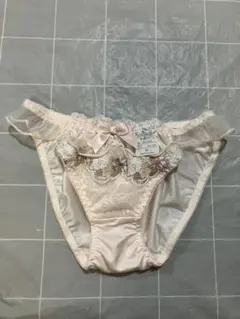 花柄刺繍×レースのショーツ　ピンク　サイズM