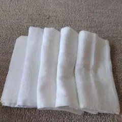 ホワイトフェイスタオル5枚セット