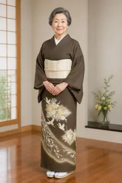 ［6127］黒留袖 美品 松井青々 比翼付 五つ紋 揚羽蝶 正絹 着物 袷 金彩 6127］黒留袖 美品 松井青々 比翼付 五つ紋 揚羽蝶 正絹 着物 袷 金彩
