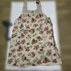 花柄　エプロン