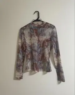 SHEIN マーブル模様 長袖トップス