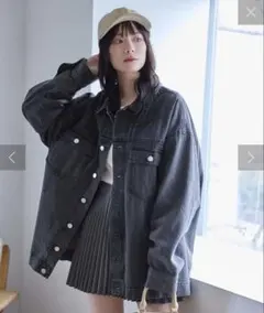 新品未使用 kastane デニムダブルZIPクロップドジャケット 黒 - メルカリ